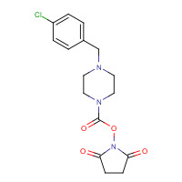 1460029-82-6 (2,5-dioxopyrrolidin-1-yl) 4-[(4-chlorophenyl)methyl]piperazine-1-carboxylate chemical structure