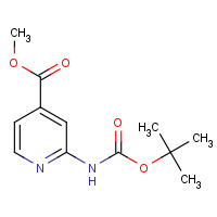 639091-75-1 methyl 2-[(2-methylpropan-2-yl)oxycarbonylamino]pyridine-4-carboxylate chemical structure