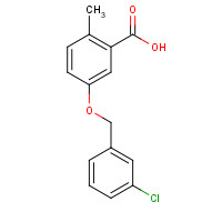 1034026-16-8 5-[(3-chlorophenyl)methoxy]-2-methylbenzoic acid chemical structure