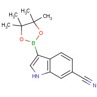 1326714-81-1 3-(4,4,5,5-tetramethyl-1,3,2-dioxaborolan-2-yl)-1H-indole-6-carbonitrile chemical structure