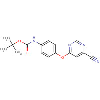 943313-34-6 tert-butyl N-[4-(6-cyanopyrimidin-4-yl)oxyphenyl]carbamate chemical structure