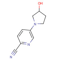 1429414-83-4 5-(3-hydroxypyrrolidin-1-yl)pyridine-2-carbonitrile chemical structure