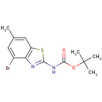 1329673-00-8 tert-butyl N-(4-bromo-6-methyl-1,3-benzothiazol-2-yl)carbamate chemical structure