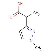 1190392-54-1 2-(1-methylpyrazol-3-yl)propanoic acid chemical structure