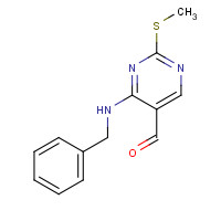 888491-20-1 4-(benzylamino)-2-methylsulfanylpyrimidine-5-carbaldehyde chemical structure