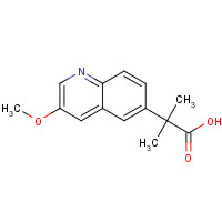 1002310-10-2 2-(3-methoxyquinolin-6-yl)-2-methylpropanoic acid chemical structure