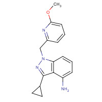 1527518-36-0 3-cyclopropyl-1-[(6-methoxypyridin-2-yl)methyl]indazol-4-amine chemical structure