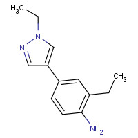 1449516-28-2 2-ethyl-4-(1-ethylpyrazol-4-yl)aniline chemical structure