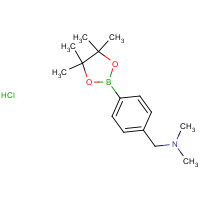 1073371-85-3 N,N-dimethyl-1-[4-(4,4,5,5-tetramethyl-1,3,2-dioxaborolan-2-yl)phenyl]methanamine;hydrochloride chemical structure