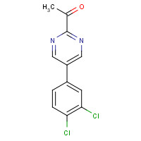 1429182-03-5 1-[5-(3,4-dichlorophenyl)pyrimidin-2-yl]ethanone chemical structure