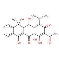 35259-39-3 4-(dimethylamino)-1,5,6,11,12a-pentahydroxy-6-methyl-3,12-dioxo-4,4a,5,5a-tetrahydrotetracene-2-carboxamide chemical structure