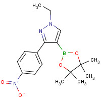 942920-11-8 1-ethyl-3-(4-nitrophenyl)-4-(4,4,5,5-tetramethyl-1,3,2-dioxaborolan-2-yl)pyrazole chemical structure