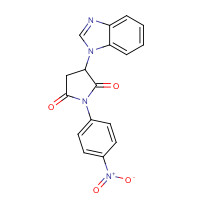 49692-24-2 3-(benzimidazol-1-yl)-1-(4-nitrophenyl)pyrrolidine-2,5-dione chemical structure