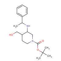1305320-69-7 tert-butyl 4-(hydroxymethyl)-3-(1-phenylethylamino)piperidine-1-carboxylate chemical structure