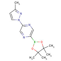 1310405-10-7 2-(3-methylpyrazol-1-yl)-5-(4,4,5,5-tetramethyl-1,3,2-dioxaborolan-2-yl)pyrazine chemical structure