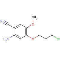 1122661-16-8 2-amino-4-(3-chloropropoxy)-5-methoxybenzonitrile chemical structure