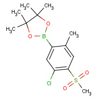 1011460-54-0 2-(5-chloro-2-methyl-4-methylsulfonylphenyl)-4,4,5,5-tetramethyl-1,3,2-dioxaborolane chemical structure