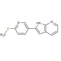 1346526-14-4 2-(6-methylsulfanylpyridin-3-yl)-1H-pyrrolo[2,3-b]pyridine chemical structure