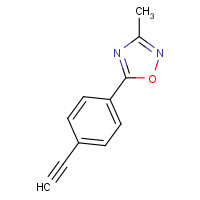 1231192-96-3 5-(4-ethynylphenyl)-3-methyl-1,2,4-oxadiazole chemical structure