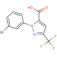 1170698-37-9 2-(3-bromophenyl)-5-(trifluoromethyl)pyrazole-3-carboxylic acid chemical structure