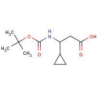 683218-80-6 3-cyclopropyl-3-[(2-methylpropan-2-yl)oxycarbonylamino]propanoic acid chemical structure