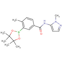 1011460-39-1 4-methyl-N-(2-methylpyrazol-3-yl)-3-(4,4,5,5-tetramethyl-1,3,2-dioxaborolan-2-yl)benzamide chemical structure