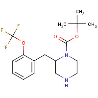 886773-88-2 tert-butyl 2-[[2-(trifluoromethoxy)phenyl]methyl]piperazine-1-carboxylate chemical structure