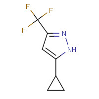 1027617-86-2 5-cyclopropyl-3-(trifluoromethyl)-1H-pyrazole chemical structure