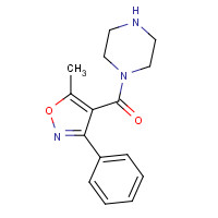 124953-38-4 (5-methyl-3-phenyl-1,2-oxazol-4-yl)-piperazin-1-ylmethanone chemical structure