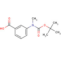 168162-30-9 3-[methyl-[(2-methylpropan-2-yl)oxycarbonyl]amino]benzoic acid chemical structure