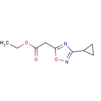 133407-42-8 ethyl 2-(3-cyclopropyl-1,2,4-oxadiazol-5-yl)acetate chemical structure