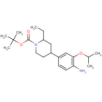 1462950-49-7 tert-butyl 4-(4-amino-3-propan-2-yloxyphenyl)-2-ethylpiperidine-1-carboxylate chemical structure