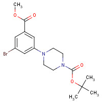 871340-42-0 tert-butyl 4-(3-bromo-5-methoxycarbonylphenyl)piperazine-1-carboxylate chemical structure