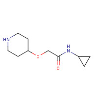 912761-41-2 N-cyclopropyl-2-piperidin-4-yloxyacetamide chemical structure