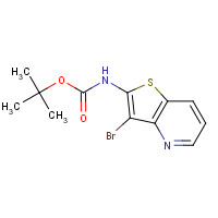 1104630-94-5 tert-butyl N-(3-bromothieno[3,2-b]pyridin-2-yl)carbamate chemical structure
