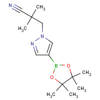 1488389-06-5 2,2-dimethyl-3-[4-(4,4,5,5-tetramethyl-1,3,2-dioxaborolan-2-yl)pyrazol-1-yl]propanenitrile chemical structure