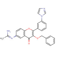 1187087-61-1 N'-[2-(3-imidazol-1-ylphenyl)-4-oxo-3-phenylmethoxychromen-6-yl]ethanimidamide chemical structure