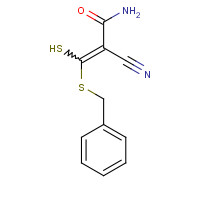 65882-52-2 3-benzylsulfanyl-2-cyano-3-sulfanylprop-2-enamide chemical structure