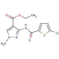 929214-77-7 ethyl 3-[(5-chlorothiophene-2-carbonyl)amino]-1-methylpyrazole-4-carboxylate chemical structure