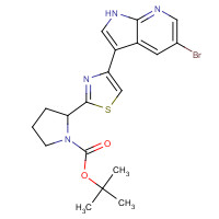 1046793-79-6 tert-butyl 2-[4-(5-bromo-1H-pyrrolo[2,3-b]pyridin-3-yl)-1,3-thiazol-2-yl]pyrrolidine-1-carboxylate chemical structure