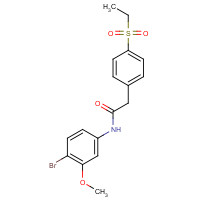 1426804-79-6 N-(4-bromo-3-methoxyphenyl)-2-(4-ethylsulfonylphenyl)acetamide chemical structure