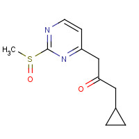 1383716-85-5 1-cyclopropyl-3-(2-methylsulfinylpyrimidin-4-yl)propan-2-one chemical structure
