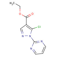 104909-40-2 ethyl 5-chloro-1-pyrimidin-2-ylpyrazole-4-carboxylate chemical structure