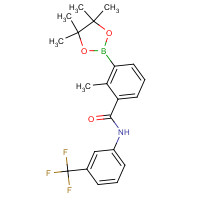 882678-83-3 2-methyl-3-(4,4,5,5-tetramethyl-1,3,2-dioxaborolan-2-yl)-N-[3-(trifluoromethyl)phenyl]benzamide chemical structure