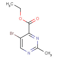 83410-38-2 ethyl 5-bromo-2-methylpyrimidine-4-carboxylate chemical structure