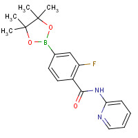 1419221-32-1 2-fluoro-N-pyridin-2-yl-4-(4,4,5,5-tetramethyl-1,3,2-dioxaborolan-2-yl)benzamide chemical structure