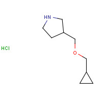 1220038-74-3 3-(cyclopropylmethoxymethyl)pyrrolidine;hydrochloride chemical structure