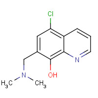 100119-17-3 5-chloro-7-[(dimethylamino)methyl]quinolin-8-ol chemical structure