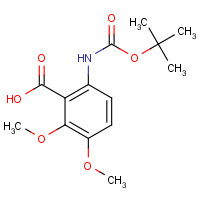 106107-48-6 2,3-dimethoxy-6-[(2-methylpropan-2-yl)oxycarbonylamino]benzoic acid chemical structure