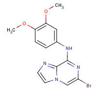 1181329-13-4 6-bromo-N-(3,4-dimethoxyphenyl)imidazo[1,2-a]pyrazin-8-amine chemical structure